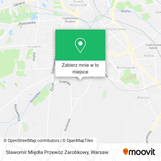 Mapa Sławomir Międła Przewóz Zarobkowy