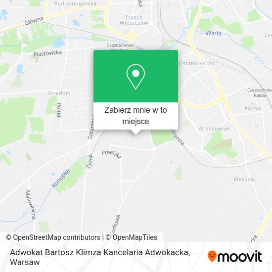 Mapa Adwokat Bartosz Klimza Kancelaria Adwokacka