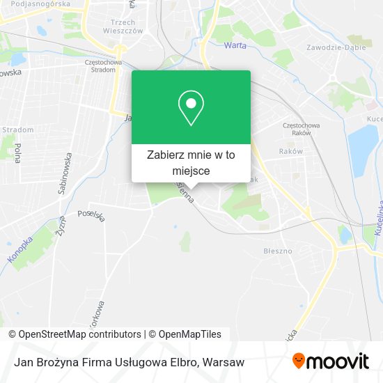 Mapa Jan Brożyna Firma Usługowa Elbro