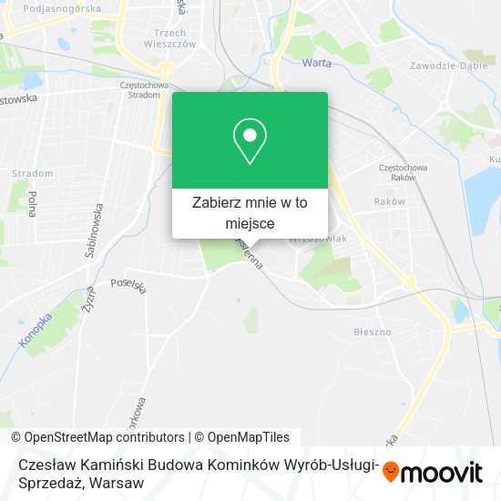 Mapa Czesław Kamiński Budowa Kominków Wyrób-Usługi-Sprzedaż