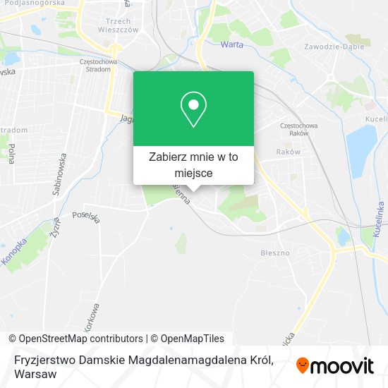 Mapa Fryzjerstwo Damskie Magdalenamagdalena Król