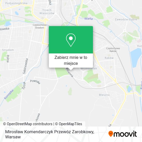 Mapa Mirosław Komendarczyk Przewóz Zarobkowy