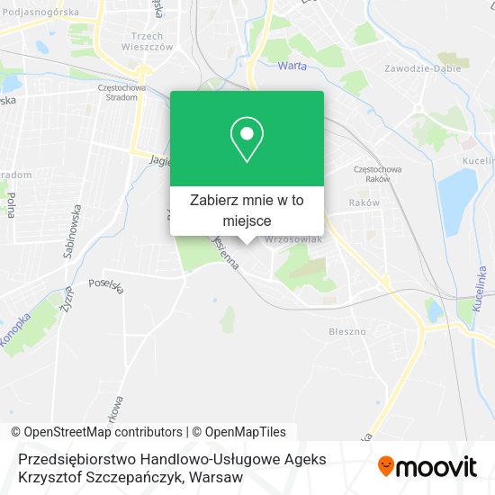 Mapa Przedsiębiorstwo Handlowo-Usługowe Ageks Krzysztof Szczepańczyk