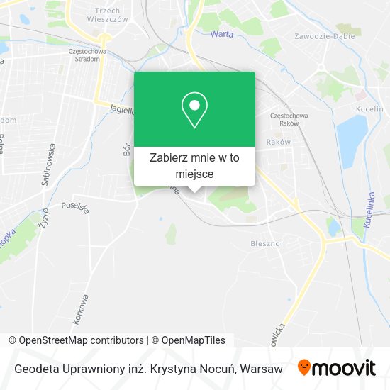 Mapa Geodeta Uprawniony inż. Krystyna Nocuń