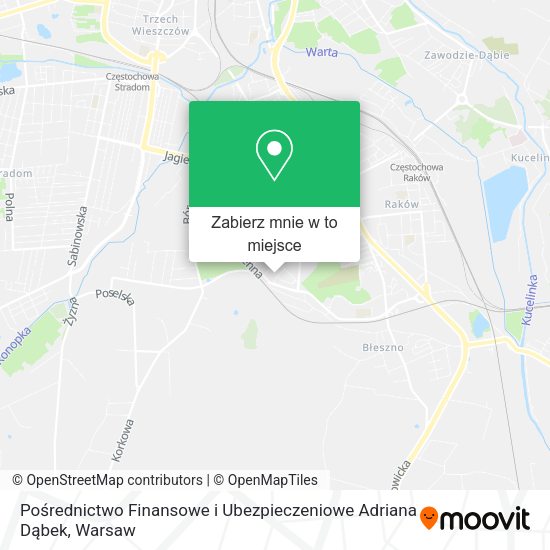 Mapa Pośrednictwo Finansowe i Ubezpieczeniowe Adriana Dąbek