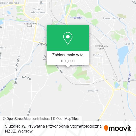 Mapa Służalec W. Prywatna Przychodnia Stomatologiczna NZOZ