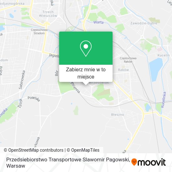 Mapa Przedsiebiorstwo Transportowe Slawomir Pagowski