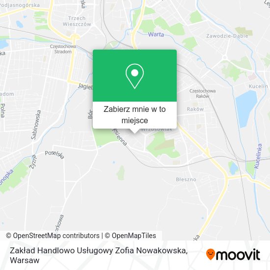 Mapa Zakład Handlowo Usługowy Zofia Nowakowska