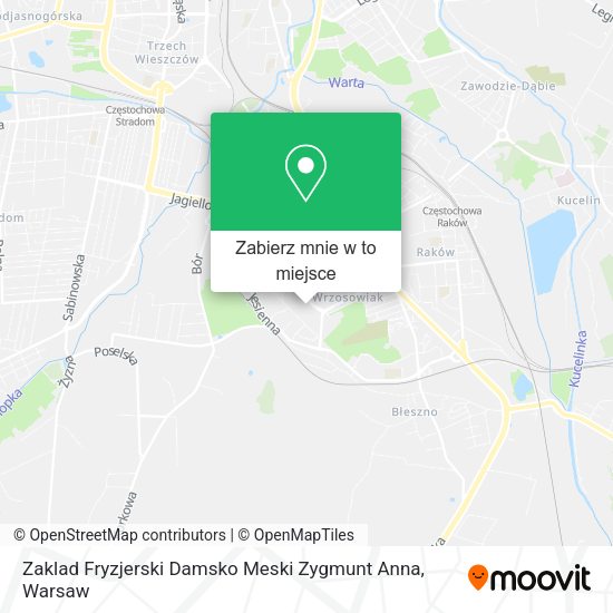 Mapa Zaklad Fryzjerski Damsko Meski Zygmunt Anna