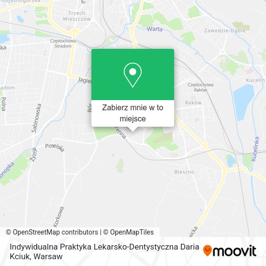 Mapa Indywidualna Praktyka Lekarsko-Dentystyczna Daria Kciuk