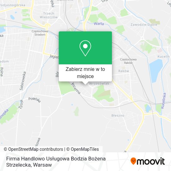 Mapa Firma Handlowo Usługowa Bodzia Bożena Strzelecka