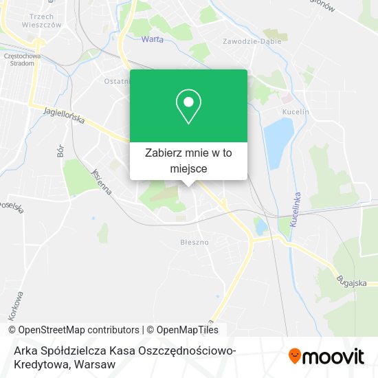 Mapa Arka Spółdzielcza Kasa Oszczędnościowo-Kredytowa