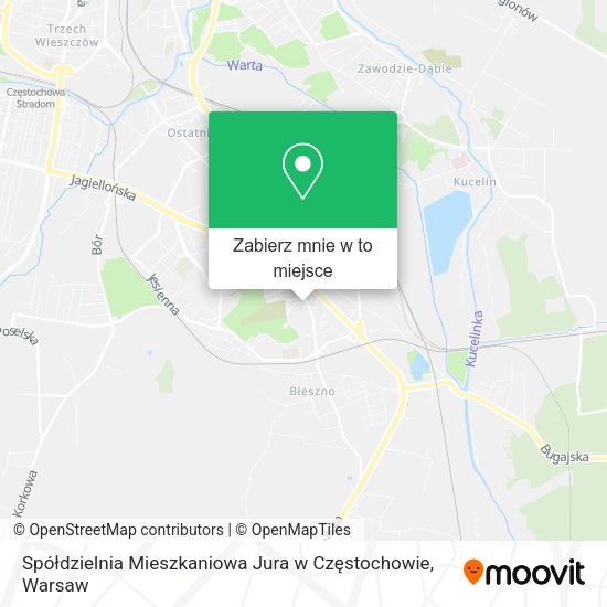 Mapa Spółdzielnia Mieszkaniowa Jura w Częstochowie