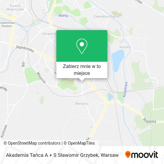 Mapa Akademia Tańca A + S Sławomir Grzybek