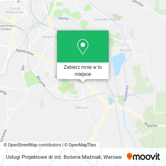 Mapa Usługi Projektowe dr inż. Bożena Maźniak