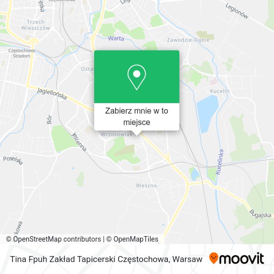 Mapa Tina Fpuh Zakład Tapicerski Częstochowa