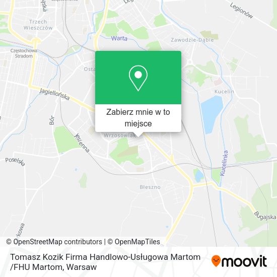 Mapa Tomasz Kozik Firma Handlowo-Usługowa Martom /FHU Martom