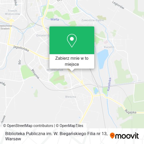 Mapa Biblioteka Publiczna im. W. Biegańskiego Filia nr 13