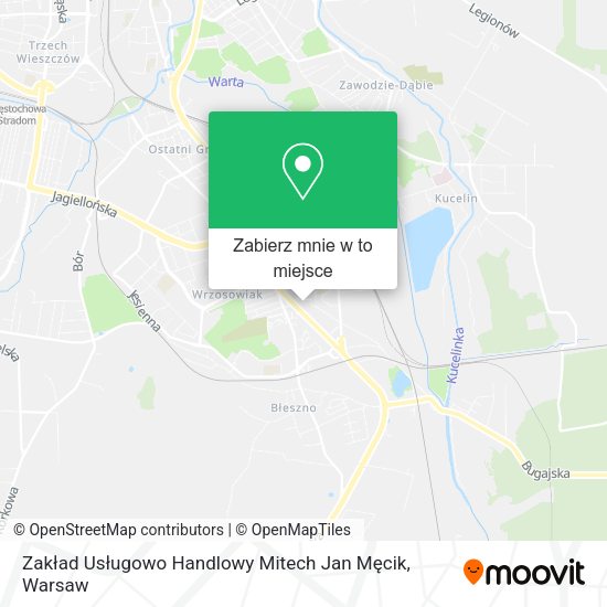 Mapa Zakład Usługowo Handlowy Mitech Jan Męcik