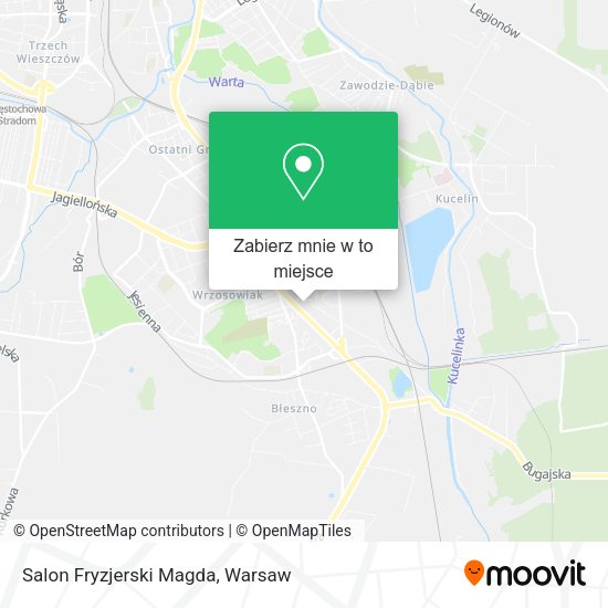 Mapa Salon Fryzjerski Magda