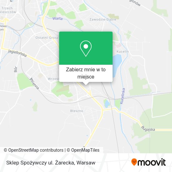 Mapa Sklep Spożywczy ul. Żarecka