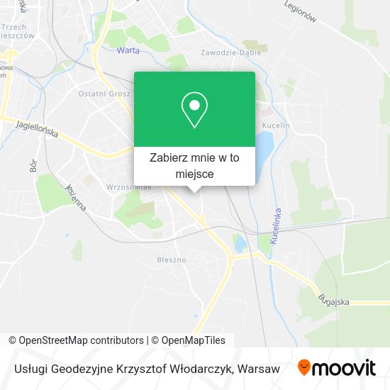 Mapa Usługi Geodezyjne Krzysztof Włodarczyk