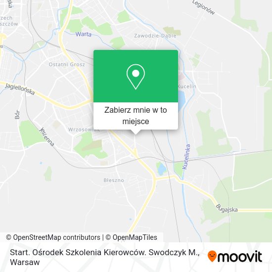 Mapa Start. Ośrodek Szkolenia Kierowców. Swodczyk M.