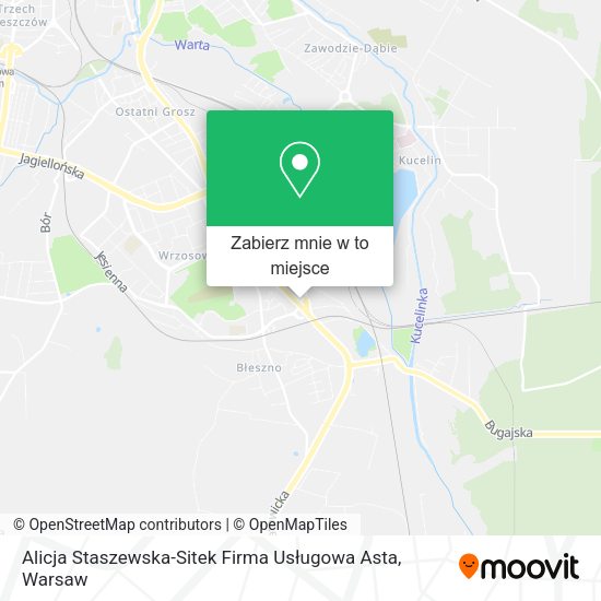 Mapa Alicja Staszewska-Sitek Firma Usługowa Asta