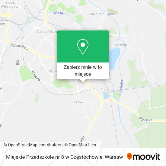 Mapa Miejskie Przedszkole nr 8 w Częstochowie