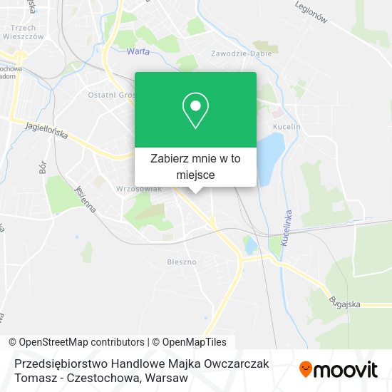 Mapa Przedsiębiorstwo Handlowe Majka Owczarczak Tomasz - Czestochowa