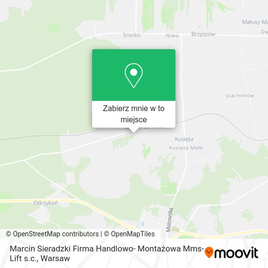 Mapa Marcin Sieradzki Firma Handlowo- Montażowa Mms-Lift s.c.