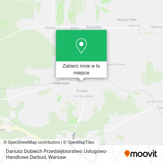 Mapa Dariusz Dobiech Przedsiębiorstwo Usługowo-Handlowe Darbud