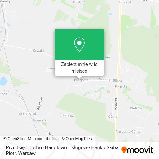 Mapa Przedsiębiorstwo Handlowo Usługowe Hanko Skiba Piotr