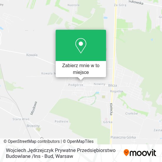 Mapa Wojciech Jędrzejczyk Prywatne Przedsiębiorstwo Budowlane /Ins - Bud