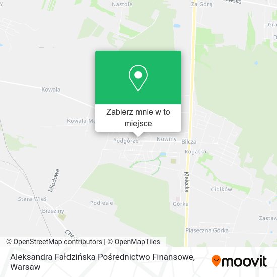 Mapa Aleksandra Fałdzińska Pośrednictwo Finansowe