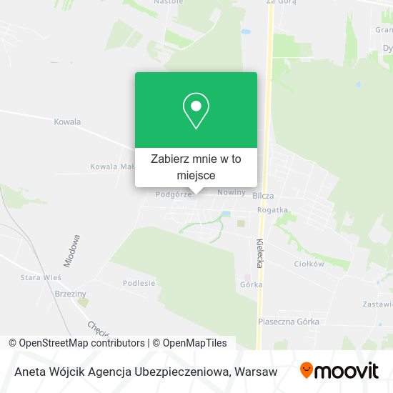 Mapa Aneta Wójcik Agencja Ubezpieczeniowa