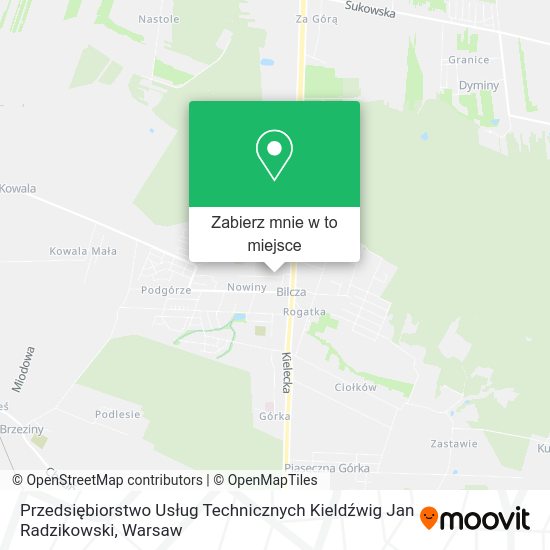 Mapa Przedsiębiorstwo Usług Technicznych Kieldźwig Jan Radzikowski