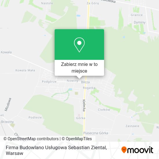 Mapa Firma Budowlano Usługowa Sebastian Ziental