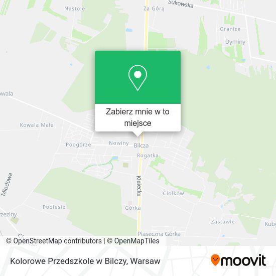 Mapa Kolorowe Przedszkole w Bilczy