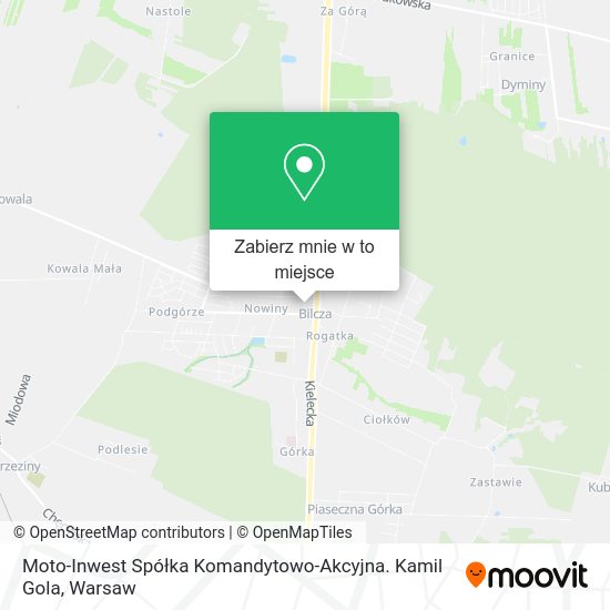 Mapa Moto-Inwest Spółka Komandytowo-Akcyjna. Kamil Gola