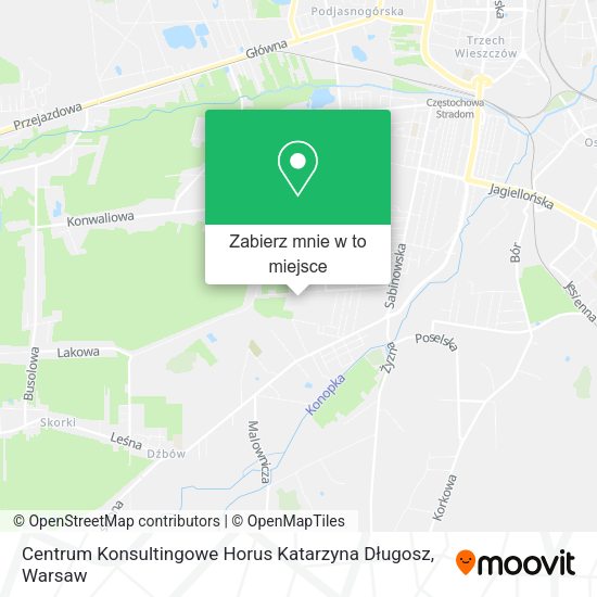 Mapa Centrum Konsultingowe Horus Katarzyna Długosz