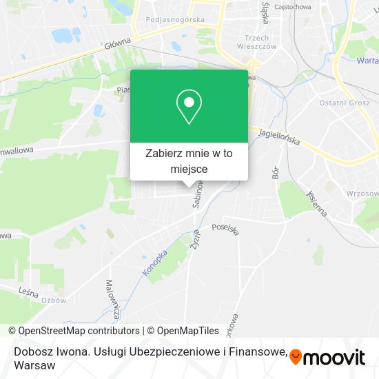 Mapa Dobosz Iwona. Usługi Ubezpieczeniowe i Finansowe