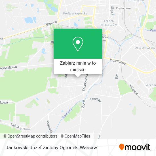 Mapa Jankowski Józef Zielony Ogródek