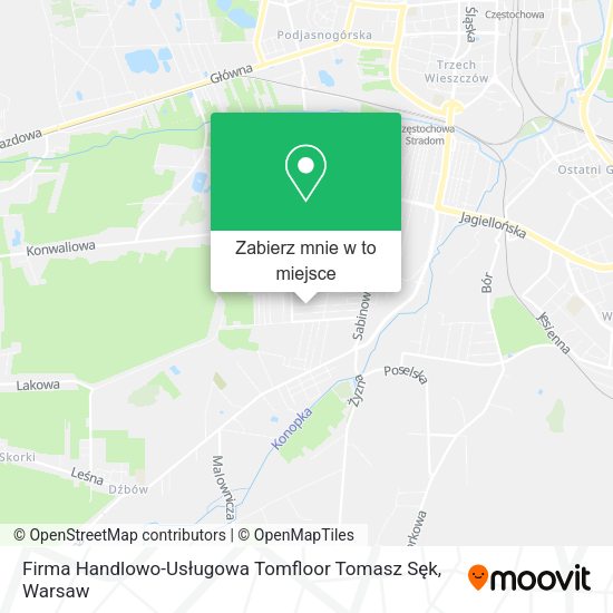 Mapa Firma Handlowo-Usługowa Tomfloor Tomasz Sęk