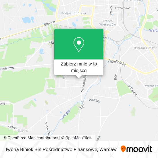 Mapa Iwona Biniek Bin Pośrednictwo Finansowe