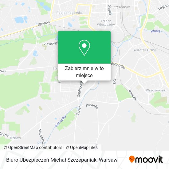 Mapa Biuro Ubezpieczeń Michał Szczepaniak