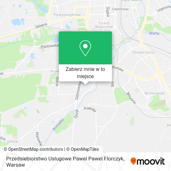 Mapa Przedsiebiorstwo Uslugowe Pawel Pawel Florczyk