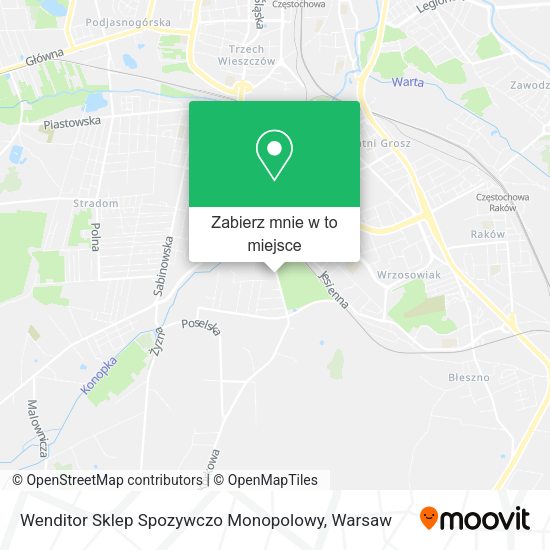 Mapa Wenditor Sklep Spozywczo Monopolowy