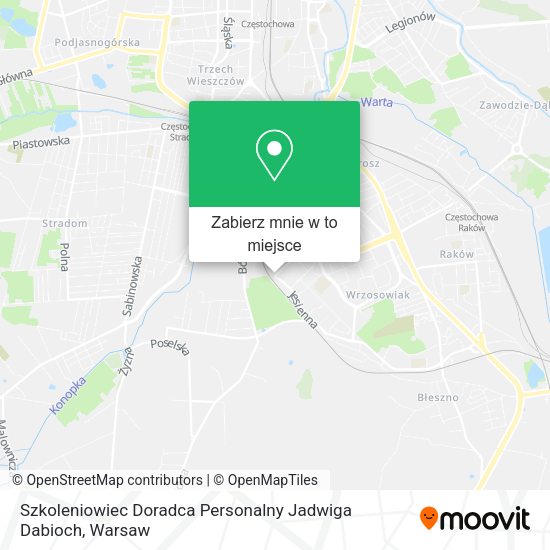 Mapa Szkoleniowiec Doradca Personalny Jadwiga Dabioch