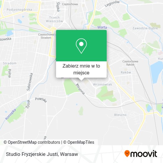 Mapa Studio Fryzjerskie Justi